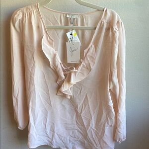Joie Blush Ruffle Blouse